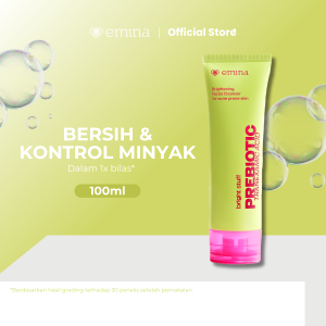 NEW! Emina Prebiotic Tranexamic Acid Brightening Face Wash for Acne Prone Skin 50ml 100ml - Sabun Muka kulit berjerawat dan sensitif Perbaiki Skin Barrier Mengontrol Minyak Lembab Tanpa Ketarik Cocok untuk semua jenis kulit