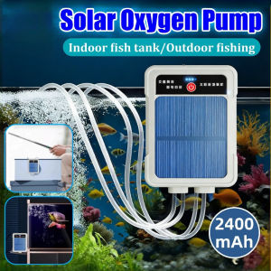 Solar Oxygen Pump Portable USB Rechargeable Quiet Fish Tank Oxygenator Outdoor Fishing Air Pump Pet
