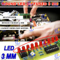 EELIC LED-D3MM isi 5 Pcs Round led diffused 3 mm light emitting diode 2 kawat anoda katoda. 