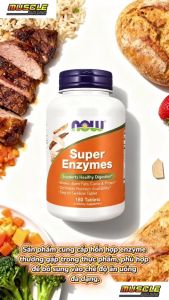 NOW Super Enzymes – Hỗ Trợ Tiêu Hóa Bổ Sung Enzyme Tiêu Hóa Hỗ Trợ Phân Giải Đạm Chất Béo Tinh Bột - - Hỗ trợ tăng khả năng hấp thu dưỡng chất từ thực phẩm. - Bổ sung enzyme tiêu hóa cho cơ thể. - Hỗ trợ duy trì hệ tiêu hóa khỏe mạnh khi kết hợp chế đ