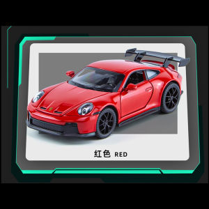 1/32 Porsche 911 Alloy Sports Car Diecast Toy Pull Back with Light & Sound