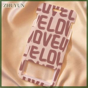 ZHUYUN Phim hoạt hình chủ thẻ photocard chủ Keychain sinh viên thẻ bảo vệ thẻ màu hồng ID ngân hàng thẻ bìa trường văn phòng phẩm