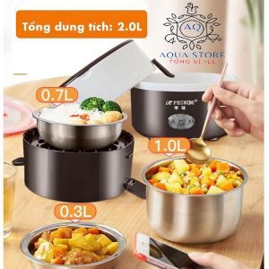 Hộp cơm cắm điện Tiện lợi có lõi hâm nóng thức ăn nhanh cho dân văn phòng dân phượt