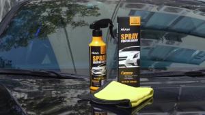 NUAN Nano Hydrophobic Ceramic Coating 300ml Car Coating Spray Kit Easy-to-Spray Auto Paint Protection Includes Microfiber Cloth for Vehicle Shine & Protection