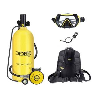 DIDEEP tangki paru-paru untuk menyelam 3L-4L Kapasitas tinggi berat 85kg scuba portabel tangki untuk olahraga menyelam 30-50 Menit tangki selam scuba snorkling selam dewasa alat selam tabung Perangkat snorkeling tabung scuba composite 3-4 liter