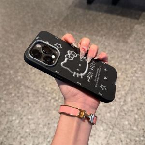 Phone Case For Redmi 10 10C 12 12C 13 13C 14C 15 15C A1 A2 A3X A3 PRO 9 Prime 9A 9AT 9i 9C NFC 9T Casing Redmi Note 10S 11SE 11S 11 12 13 14S 14 9 10X 9 9S 10 Lite PRO MAX Cartoon Kitty Leather Soft Case Cover PWJK1007A