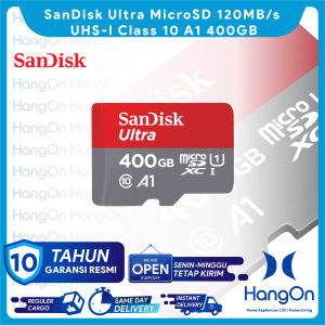 SanDisk Ultra Memory Card 400GB MicroSD Up to 120MB/s UHS-I Class 10 A1 MicroSDXC Kartu Memori Micro SD SQUA4