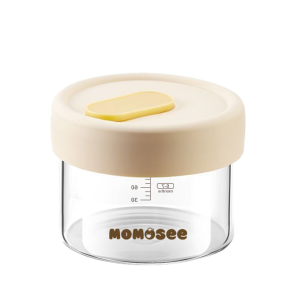 Momosee Wadah Mpasi Bayi Kaca Glass Food Container Tahan Panas Anti Tumpah BPA Free 240ml CJ24