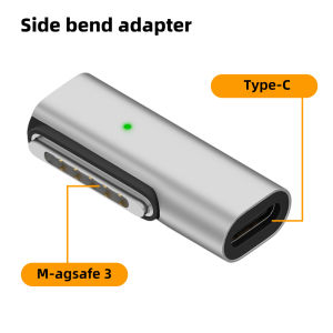 FONKEN 140W Type-C To Magsafe 3 Magnetic Adapter Indicator Light Zinc Alloy Connector for MacBook Air/Pro