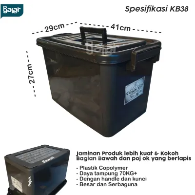 Container Box Plastik Serbaguna Ez CB 30 Liter Murah Kotak Penyimpanan Apa saja BPA FREE dan bahan tidak Bau