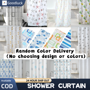Goodluck Shower curtain bathroom waterproof 180CM X180cm With Hook shower bathroom bath indoor