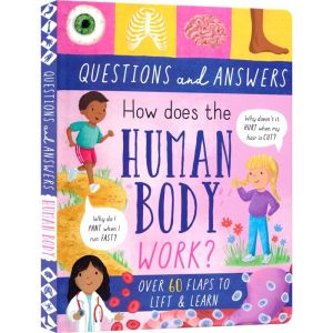 Fun Science Facts Questions and Answers Lift-the-flaps book hardcover,Human body/World/Animals
