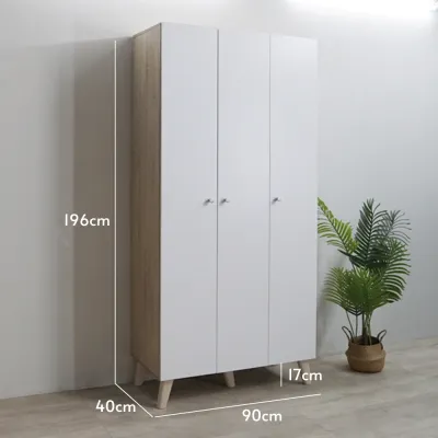 MUSE Design CHELSEA 3 Door Wardrobe with Soft Closing Hinges/ almari pakaian soft close/ scandinavian wardrobe