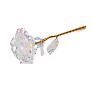 Bunga Mawar Foil Emas Buatan Mawar Hadiah Ulang Tahun Hari Valentine Bunga Mawar Plastik