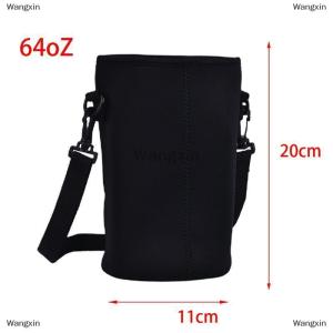 [COD] Wangxin กระเป๋าใส่ขวดน้ำทำจากนีโอพรีนแบบ1x ที่ใส่ถ้วยหุ้มฉนวนพร้อมสายคล้อง