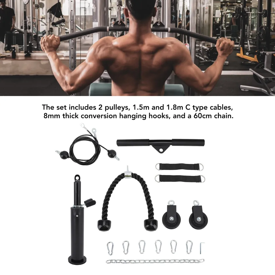 Weight Cable Pulley System DIY Fitness Equipment Set Easy To Use for Gym