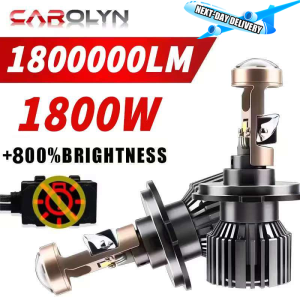 [Local stock] 2pcs Carolyn 1800W 1800000LM H4 H7 Canbus Car Headlight Mini Lens H11H8 9005 9006 HB3 HB4 LED Proiector Bulb