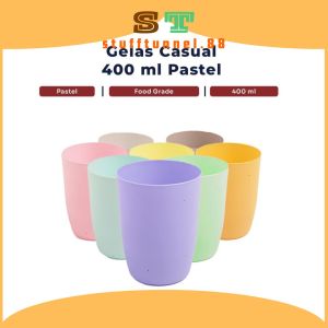Gelas / Cangkir Casual 400 mL Pastel Gelas Serbaguna  Gelas Kopi Termurah Dan Premium