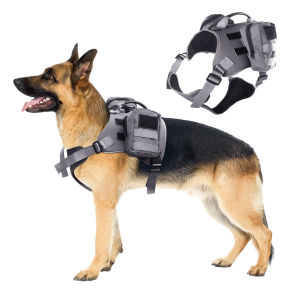 New cross-border tactical dog harness for outdoor use anti-explosion dog harness breathable meshsupplies in stock