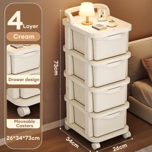 SN Drawer Trolley Cart Organizer Multi-Layer Movable Storage Rack with Wheels for Baby Snacks & Toys