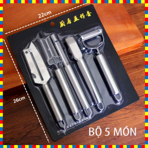 Bộ 5 dao inox gọt bào nạo rau củ quả