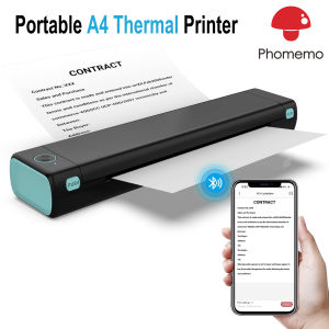 M08F Portable Wireless Printer Bluetooth Phone Printer for Home Use A4 Mobile Printer for Laptops Inkless Travel Thermal Printer Compatible with Android and iOS Phone & Laptop