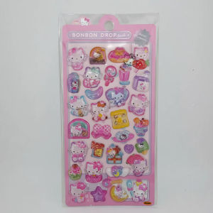 Spongy stickers sanrio Cartoon Sticker Sanrio Modeling Sticker Goo Card Decorative Sticker Handbook Material Sticker