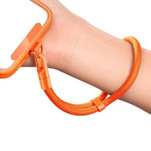 Phone Safety Lanyard With Person Locking Clip Adjustable Length Stable Polyester Cord Anti Drop Shelter For Commuters