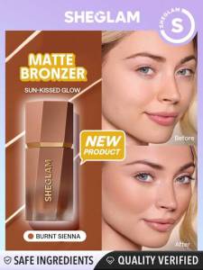 SHEGLAM Sun Beam Matte Liquid Bronzer Long-Lasting Nourishing Weightless Multi-Use Bronzer Makeup