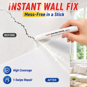 White Corner Repair Pen Fast Cracks Repairs Cream Wall Repair Patch Kit Fix Crack Nail Hole Plaster Filler Waterproof Mold-Resistant Home Wall Touch Up