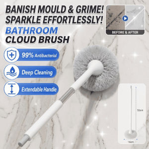Long Handle Cloud Bathroom Cleaning Brush Soft Bristle Bathtubs Floors Brush Multi-Function Gap Brush