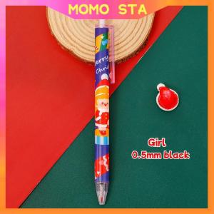 MOMO 0.5MM Christmas Cartoon Press Gel Pen Black Ink School Stationery Supplies