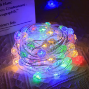 Dây đèn led trang trí cherry ball bi bọt tuyết nhiều màu 4m 20 bóng có nối dây Dây Đèn Led Trang Trí Cherry Ball Bóng Tròn Màu Vàng Nắng Trang Trí Phòng Ngủ Quán Cà Phê Lung Linh