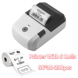 Mini Portable Thermal Printer 2 in 1 Handheld POS Printer Support Receipt And Label Maker