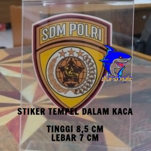 SDM POLRI STIKER SDM POLRI GLOSSY TEMPEL DALAM KACA