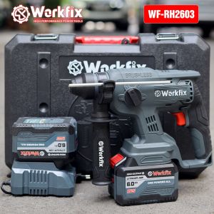 [BH 5 NĂM] Máy Khoan Bê Tông Không Dây WORKFIX WF-RH2603 Động cơ Không chổi than Lực đập 2.6J..