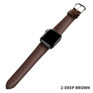 VUAERANG Brown Leather Band Loop Strap Compatible for Apple Watch 7 6 SE 5 4 3 2 1 38 40 41mm Leather Band for i watch 45 44 42mm Bracelet