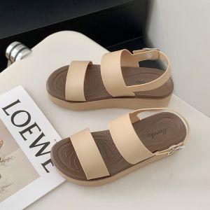 [Free Shipping] New Yatian Double-Strap Platform Sandals For Women Summer Style With A Thick Sole And Wedge Heel Suitable For Outdoor Wear