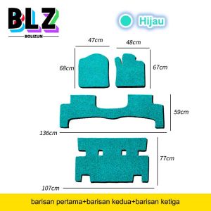 BOLIZUN Karpet Mobil Mie Bihun Custom Daihatsu Terios Toyota Rush 2014-2017 (3 baris 3baris+bagasi)
