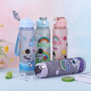 Botol Minum Anak Dan Dewasa Kapasitas 800ml Sedotan Lembut Motif Astronot