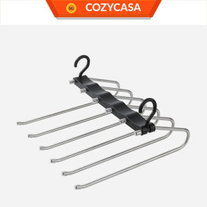 【COZYCASA】Magic Multi-Layer Pants Hanger Hanging Pants Scarf Jeans Trousers Multifunctional Folding Storage Rack