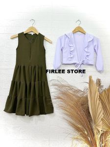 BAJU GAMIS DRESS SORAYA SET ANAK BAHAN CRINKLE M L XL XXL