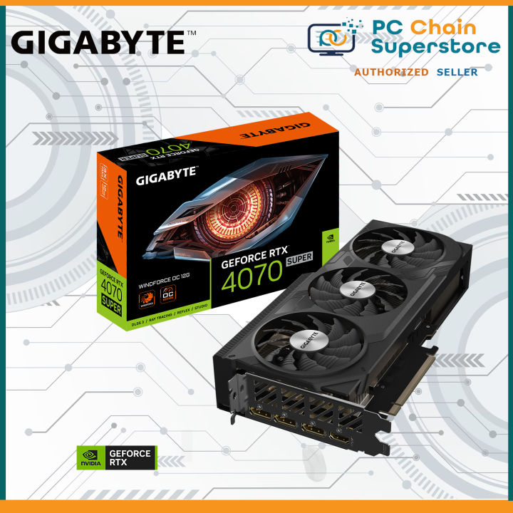 Gigabyte RTX 4070 Super Windforce OC 12GB GDDR6X Graphics Card Pci