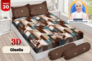 Sprei Bonita Fitted King 180x200 Poliester Motif Floral/Lainnya Tinggi 30 cm