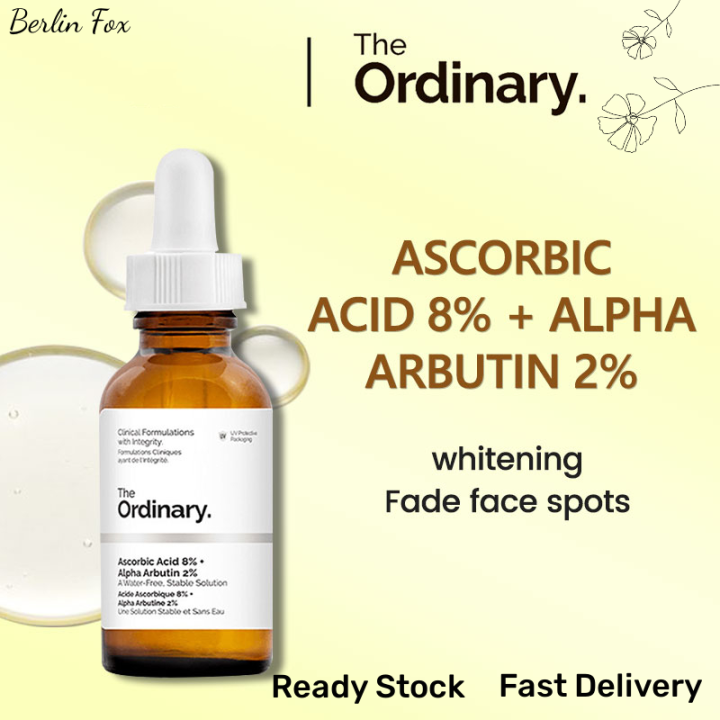 The Ordinary Ascorbic Acid 8 + Alpha Arbutin 2 Vitamin C Serum 30ml Lazada