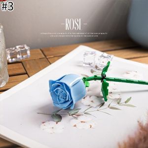 Romantic Rose Flowers Bouquet Building Blocks Ideas Simulation Model Bricks Home Decoration DIY Toys for Girls Gifts