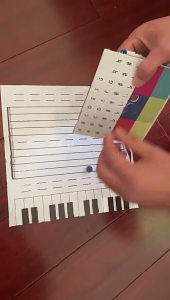 Magnetic Music Board Notes Sticker Instrument Music Teaching Tool Set Educational Tabletop Whiteboard for Music Learners