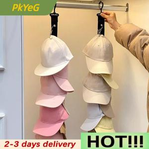 PkYeG Baseball Cap Storage Organizer With Eight Clips Wall Mounted Cap Holder Closet Storage Organizer Cap Hanger