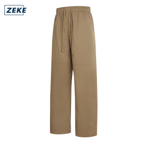 ZEKE B0037 Men Cargo Pants Straight Leg Plain Working Pants Lelaki Gemuk Seluar Panjang