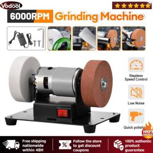 Multifunctional Grinding Polishing Machine Original 100W Electric Grinding Machine Bench Grinder Double Grinding Wheels Polishing Grinding Machine Sharpener